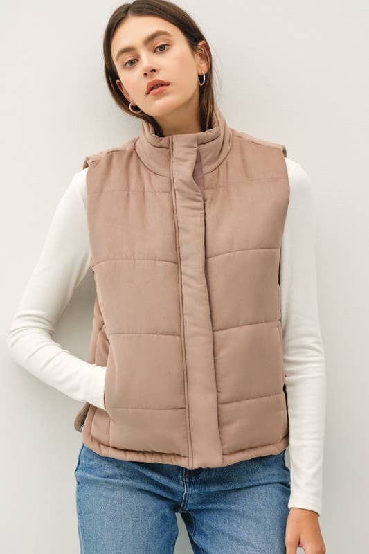 Mocha Padded Vest