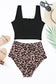 Leopard Button Down Tankini