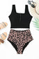 Leopard Button Down Tankini