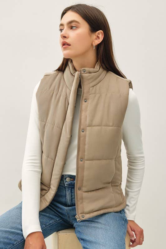 Mocha Padded Vest