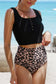 Leopard Button Down Tankini