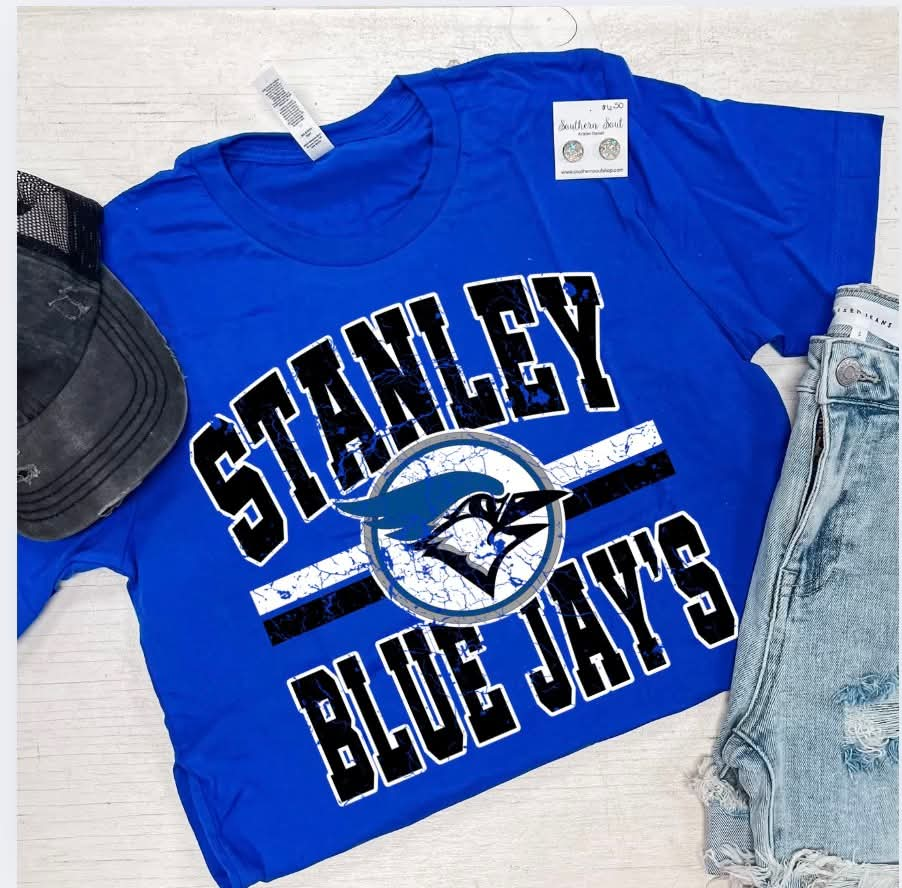 Varsity Block Tee - Blue Jay