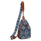 Wranler Southwestern Print Canvas Sling Bag/Crossbody - Jean