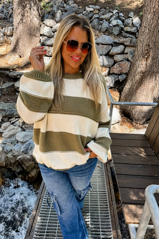 Kadie Stripe Knit Sweater