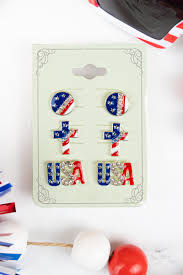 Patriotic USA, Disk, & Cross Earring Set