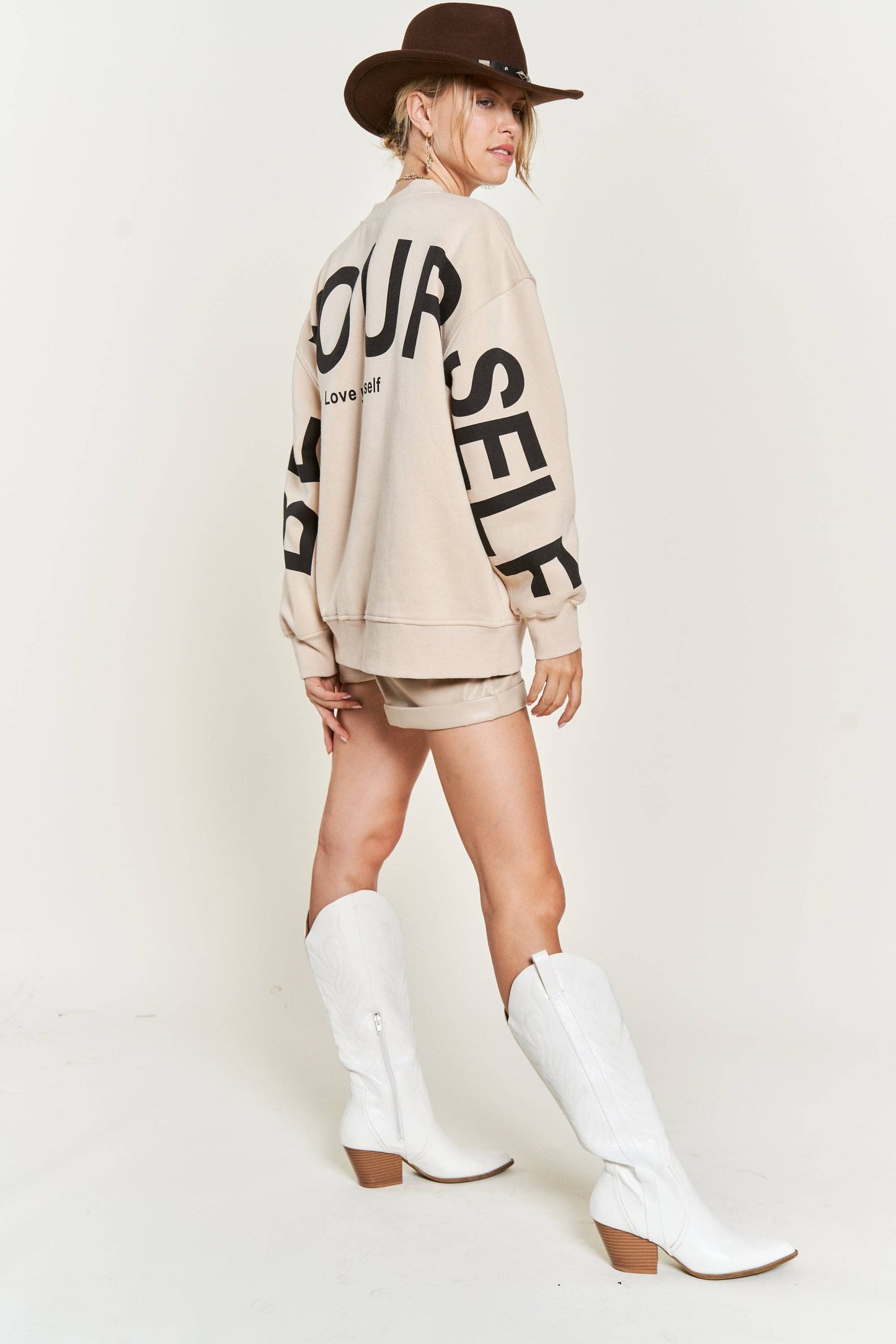 Be Yourself Oversized Sweatshirt