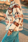 SHOP LALA LOO - Aztec Mock Neck Zip-Up Jacket: Beige / L