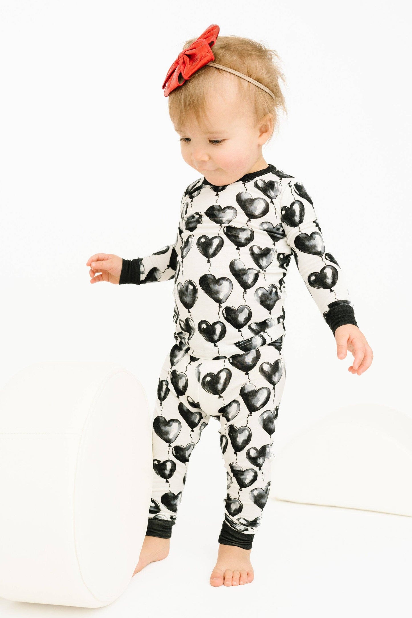 Black Heart Balloons Bamboo Jammies