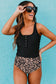 Leopard Button Down Tankini