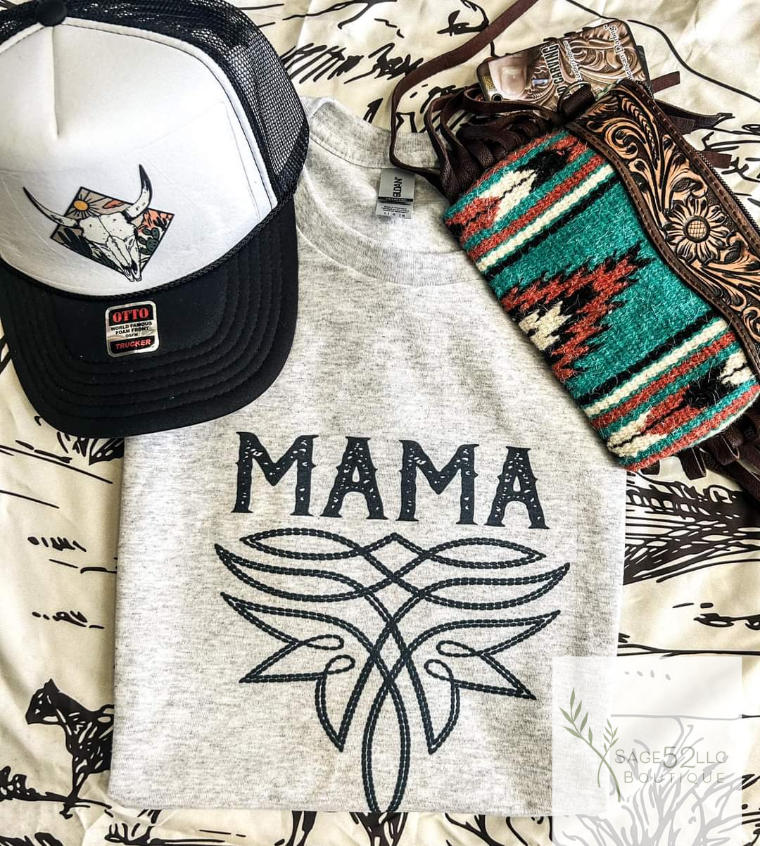 MAMA Western Stitch Tee