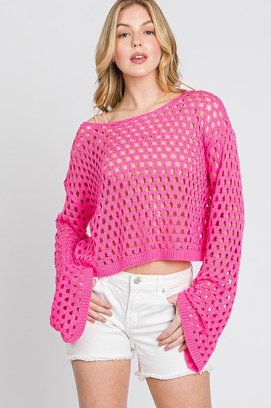 Pink Crocheted Top