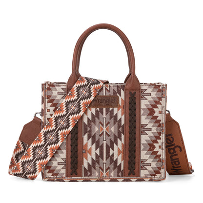 Wrangler Southwestern Pattern Dual Sided Print-Tote/Crossbody