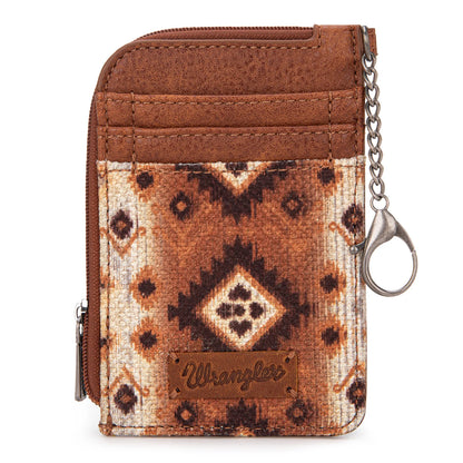 Wrangler Southwestern Art Print Mini Zip Card Case