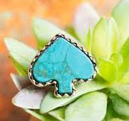 Turquoise Spade Cuff Ring