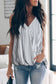 Gray Striped Drape Tank