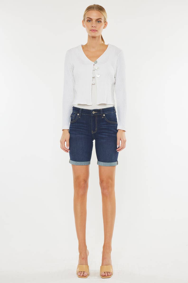 Shania Folded Hem Shorts