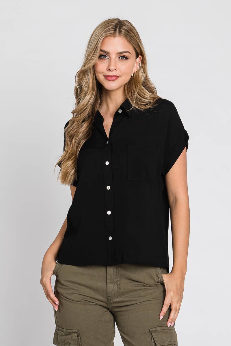 Solid Short Sleeve Shirt